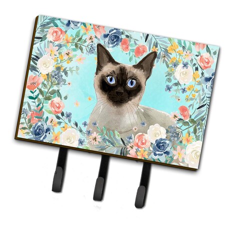 Carolines Treasures Siamese Spring Flowers Leash or Key Holder CK3398TH68